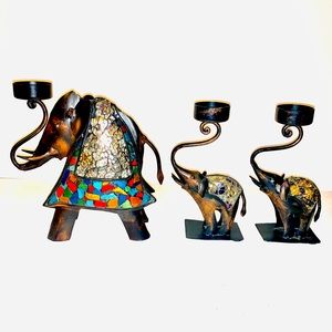 Elephant candle set